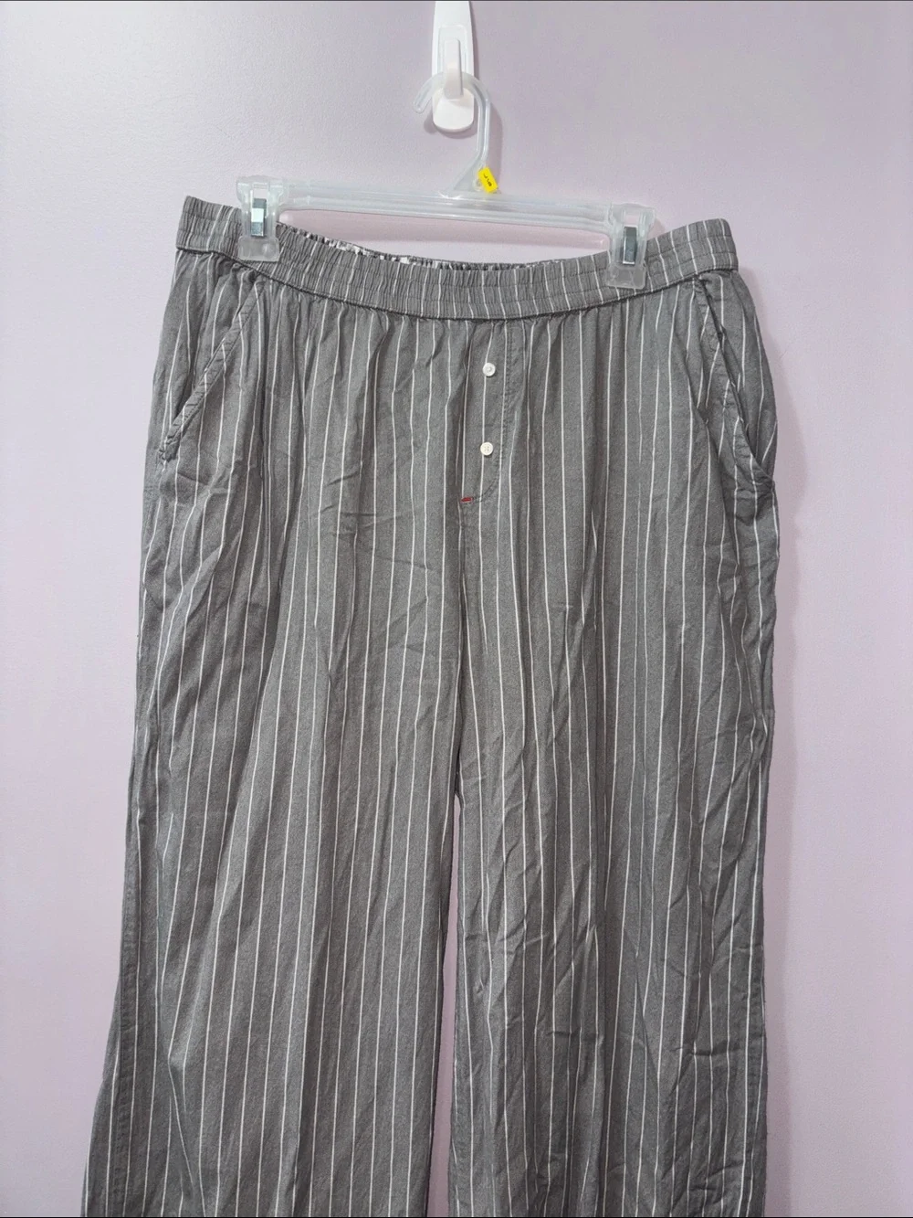 Aerie Off-Duty Flannel Trouser PJ Dark Heather Grey Large - Picture 4 of 8